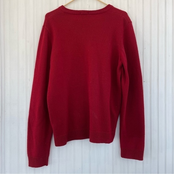 Abercrombie & Fitch Men's Red V-neck Wool Blend Pullover Sweater Size XL - Picture 2 of 4